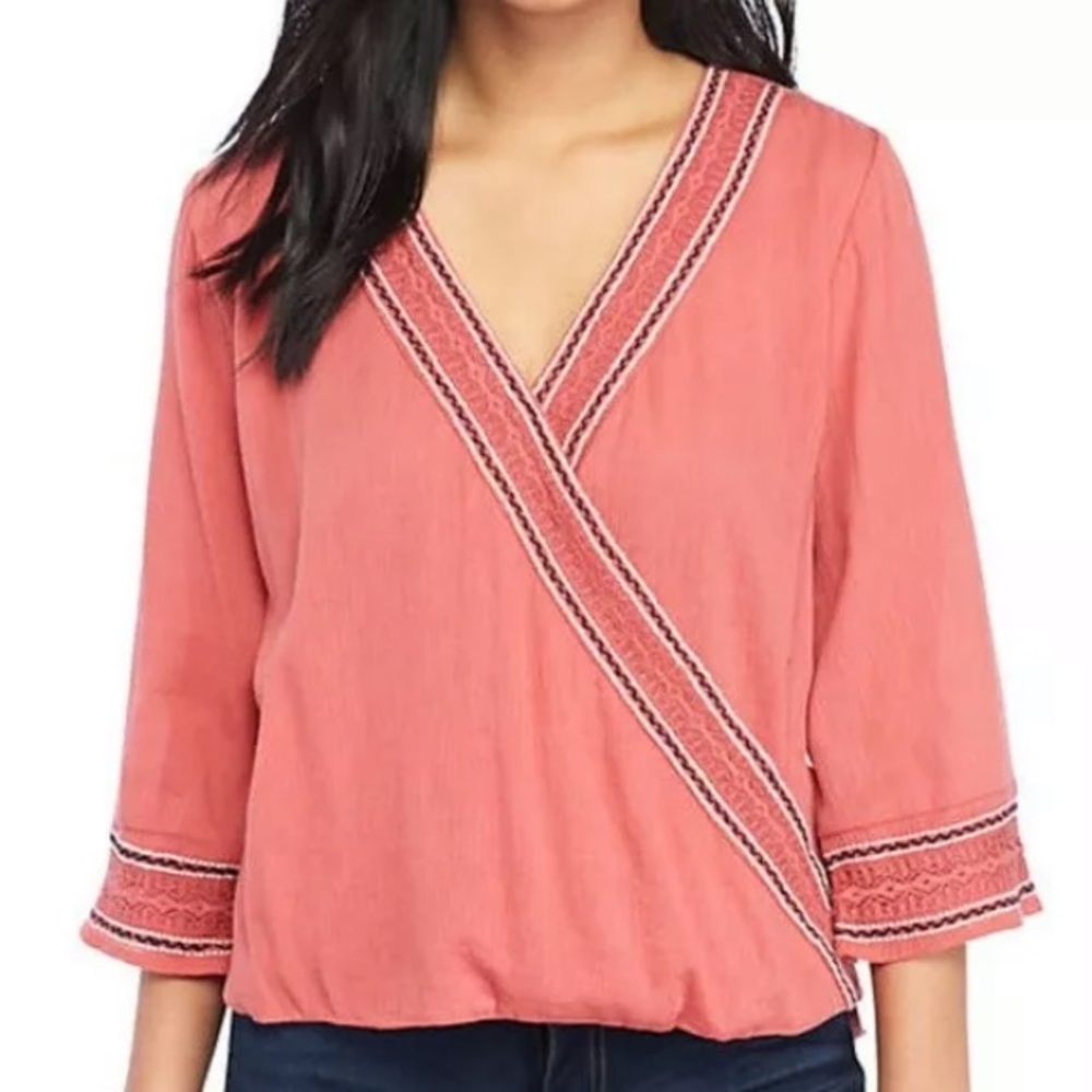 NWT Coral Kimono Top 3/4 Sleeve True Craft XS V-neck